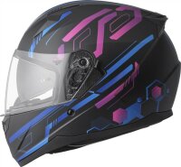 gms Integralhelm Hexago Graphic matt-blau-violett