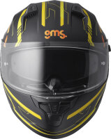 gms Integralhelm Hexago Graphic matt-gelb-orange