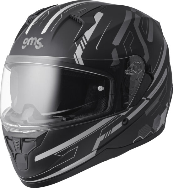 gms Integralhelm Hexago Graphic matt-grau