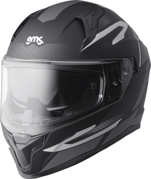 gms Integralhelm Velox Graphic matt schwarz-grau