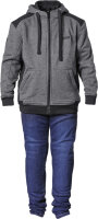 gms Hoodie Grizzly Junior schwarz-anthrazit