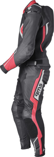 gms Lederjacke GR-1 schwarz-rot-weiss