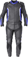 gms Lederkombi GR-1 2PC schwarz-blau-weiss
