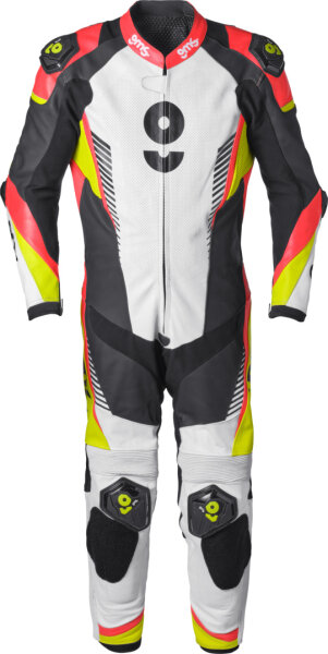 gms Lederkombi GRC-1 1PCS schwarz-gelb-rot