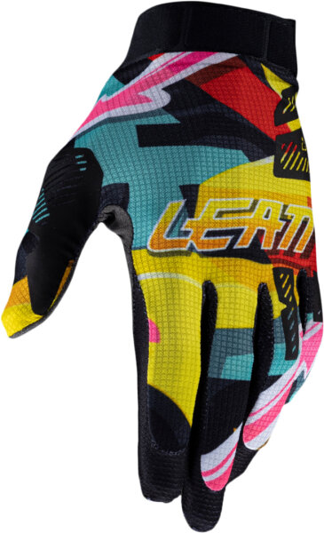 Leatt Glove Moto 1.5 GripR V25 Carnival gelb-blau-schwarz
