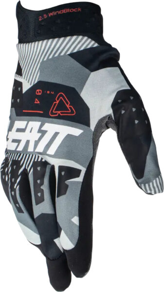 Leatt Glove Moto 2.5 Windblock grau-schwarz-weiss