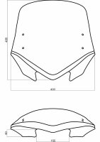 V-FLOW SCREEN TYP "Z" - V-Flow Screen "Z" alle Baujahre rauchgrau