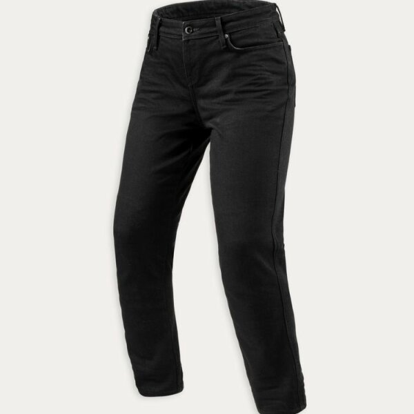 REVIT!  Violet Ladies BF Jeans Damen Schwarz L32