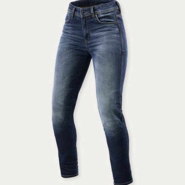 REVIT!  Marley Ladies SK Jeans Damen Mittelblau Used L30