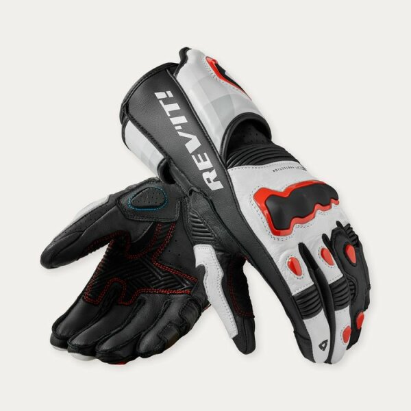 REVIT! Herren Handschuhe Quantum 3 Weiß-Neon Rot