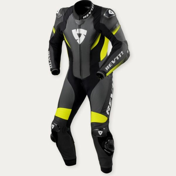 REVIT! Einteilige Lederkombi Herren Control Schwarz-Neon Gelb standard