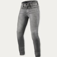 REVIT!  Piston 3 Skinny Jeans Herren Mittelgrau Used L34