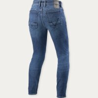 REVIT! Herren Jeans Piston 3 Skinny Mittelblau Used L32