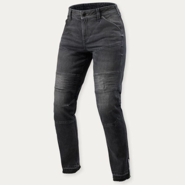 REVIT!  Moto 2 Slim Ladies Jeans Damen Dark Black Stone L32