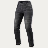 REVIT! Damen Jeans Moto 2 Slim Ladies Dark Black Stone L32