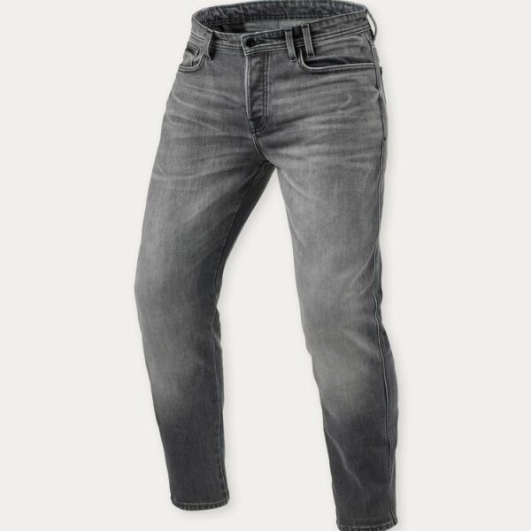 REVIT!  Ortes TF Jeans Herren Mittelgrau Used L30