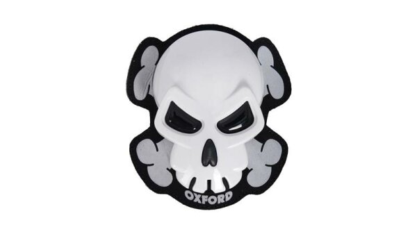 Oxford Knieschleifer Totenkopf, weiß  weiß