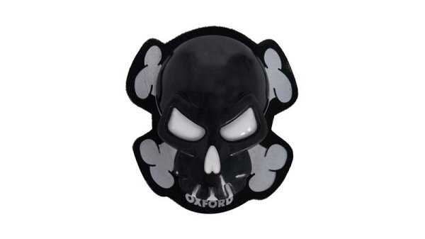 Oxford Knieschleifer Totenkopf, schwarz  schwarz