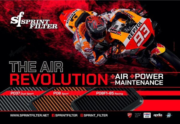 Sprintfilter F1-85 mit Carbonrahmen MV AGUSTA F3 675/800 12-