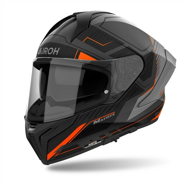 Airoh Helm Matryx Rocket matt-grau/schwarz-orange