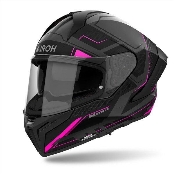 Airoh Helm Matryx Rocket matt-grau/schwarz-pink