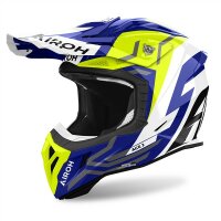 Airoh Helm Aviator Ace 2 Ground weiß/blau-fluo-gelb