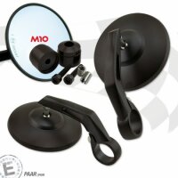 Lenkerendenspiegel "BOB 1" | Alu | schwarz | D28