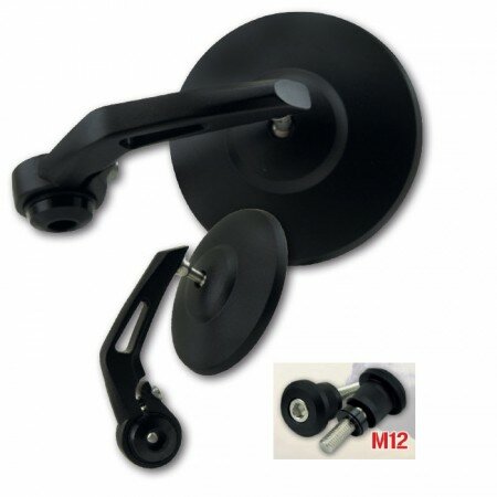 Lenkerendenspiegel "BOB 1" | Alu | schwarz | D28