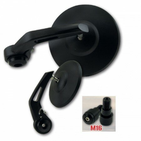 Lenkerendenspiegel "BOB 1" | Alu | schwarz | D28