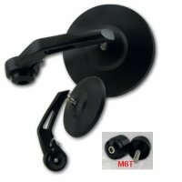 Lenkerendenspiegel "BOB 1" | Alu | schwarz | D28