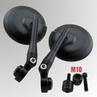 Lenkerendenspiegel "NOVARA" | Alu | schwarz | M10