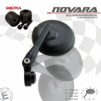 Lenkerendenspiegel "NOVARA" | Alu | schw | M6-PIA