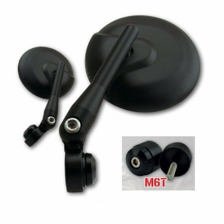 Lenkerendenspiegel "NOVARA" | Alu | schwarz | M6T