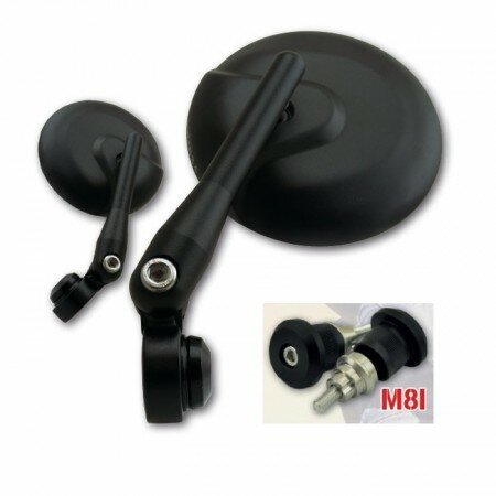 Lenkerendenspiegel "NOVARA" | Alu | schwarz | M8I