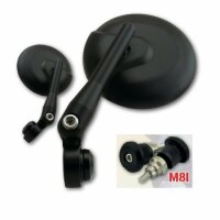 Lenkerendenspiegel "NOVARA" | Alu | schwarz | M8I