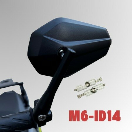 Lenkerendenspiegel SOLID | ALU | schwarz | M6-ID14