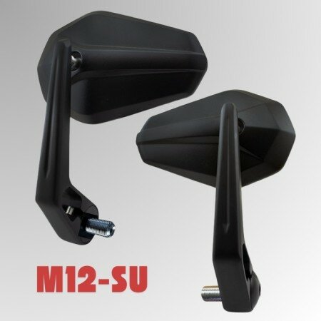Lenkerendenspiegel "SOLID 2" | schwarz | M12-SU