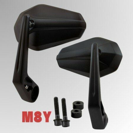 Lenkerendenspiegel "SOLID 2 | schwarz | M8Y Yamaha