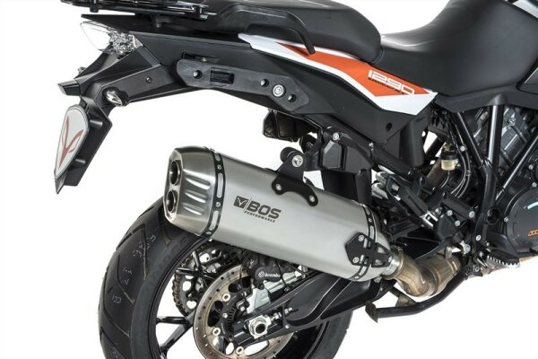 BOS Edelstahl matt Desert Fox Slip-on KTM 1290 Super Adventure R/S/T Bj. 2017-2020 Euro4 Desert Fox Slip-on Euro 4