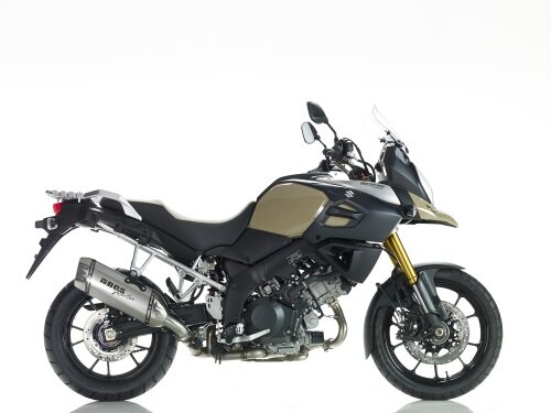 BOS Edelstahl matt Desert Fox Slip-on Suzuki DL 1000 V-Strom Bj. 2013-2016 Desert Fox Slip-on