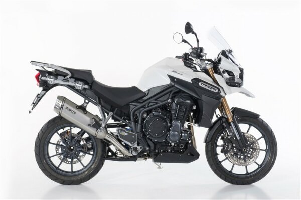 BOS Edelstahl matt Desert Fox Slip-on Triumph  Tiger Explorer Bj. 2012-2015 Desert Fox Slip-on