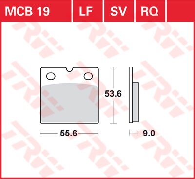 TRW Scheibenbremsbelag MCB019SV