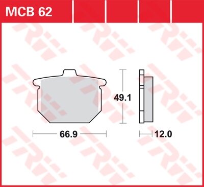 TRW Scheibenbremsbelag MCB062