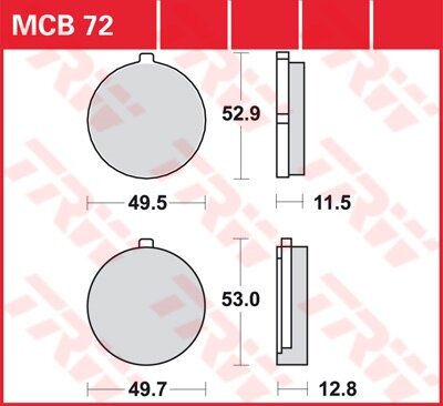TRW Scheibenbremsbelag MCB072