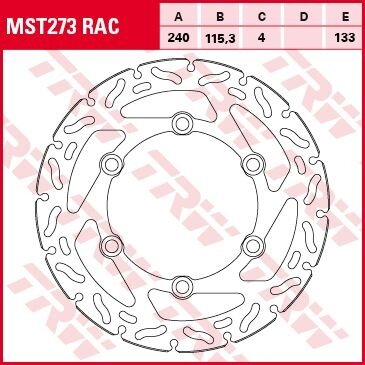 TRW Bremsscheibe starr MST273RAC