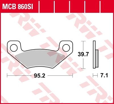 TRW Scheibenbremsbelag MCB860SI