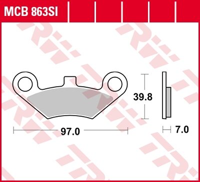 TRW Scheibenbremsbelag MCB863SI