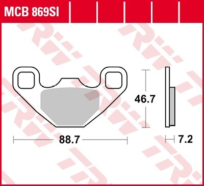 TRW Scheibenbremsbelag MCB869SI