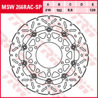 TRW RACING Bremsscheibe MSW266RAC-SP