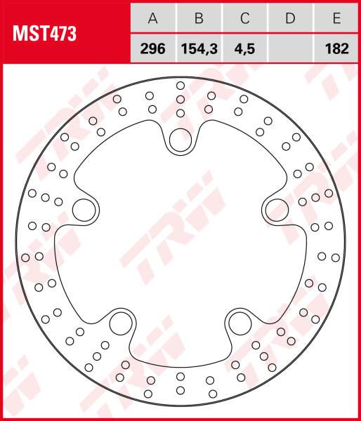 TRW Bremsscheibe starr MST473